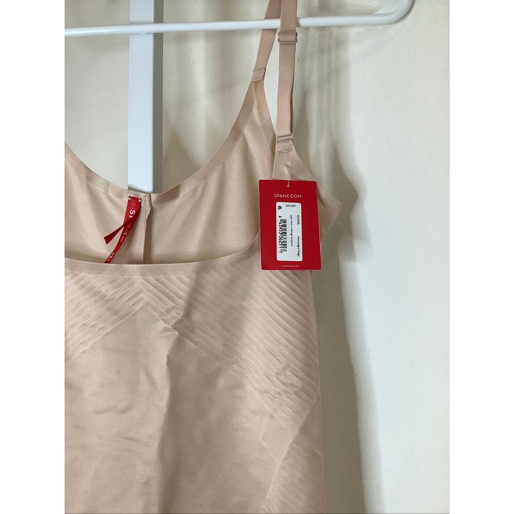 SPANX Women's Small Champagne Open Bust Mid Thigh Bodysuit Shapewear Sexy U4-1 - Picture 3 of 8